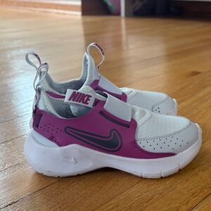 Nike Kids White and Purple Slip-On Sneakers